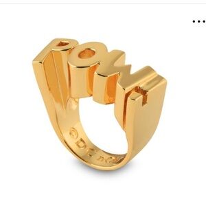 Rare 18k gold plated POW DC comics ring​